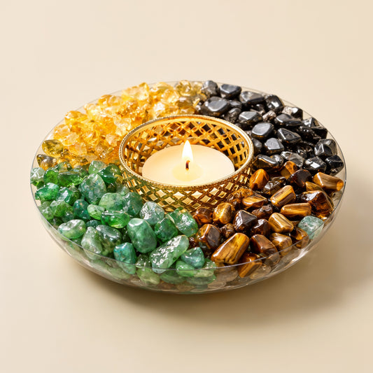 Dhan Samriddhi Deep (Crystal Tealight Stand)