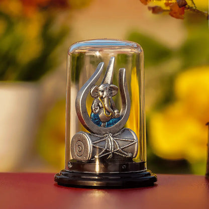 Divine Lord Ganesha Idol with Damru