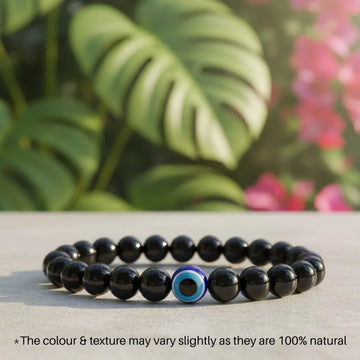 Evil Eye Bracelet with Black Obsidian - 3