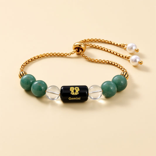 Gemini Zodiac Slider Bracelet for Women