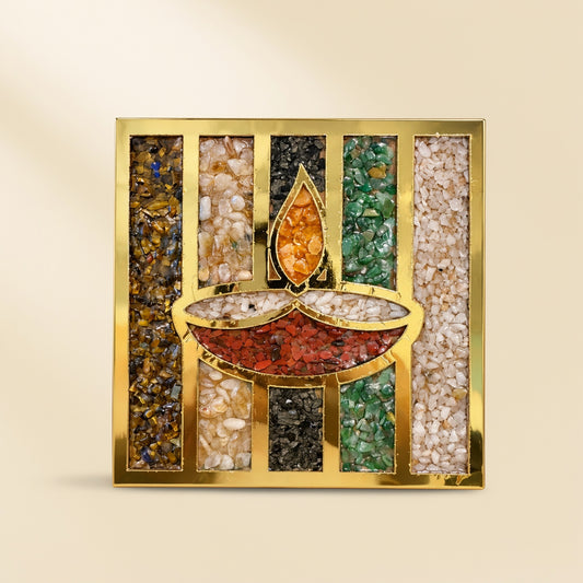 Gemstone Diya Frame