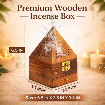 Wooden Incense Holder | Incense Stick & Cone Burner | Agarbatti Stand - 3