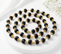 Gold Plated Eternal Karungali Mala - Natural Ebony Wood(54 beads, 8mm)