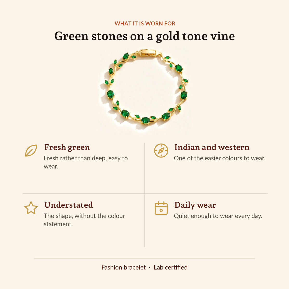 Green Tulip Bracelet, what it is worn for