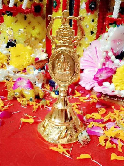 Laxmi Kuber Pooja Bell (Size: Approx. 9 cm)