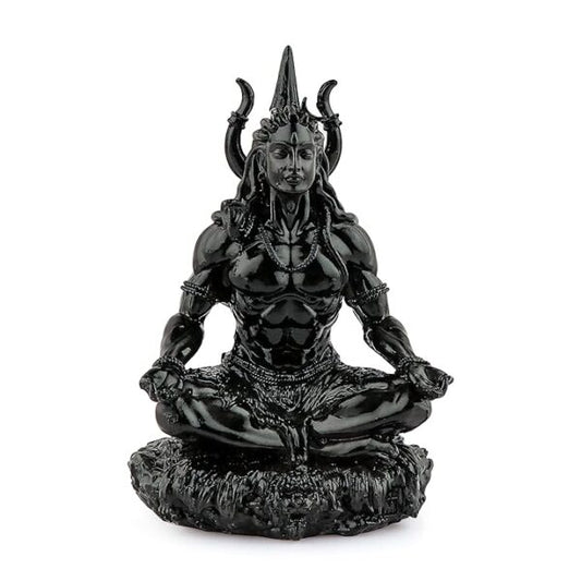Shiv Sitting with Trishul Idol (Size: 3.5 inches)
