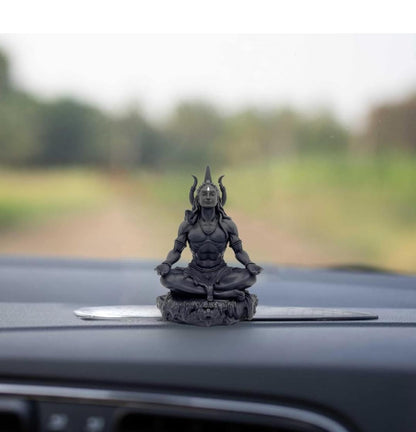 Shiv Sitting with Trishul Idol (Size: 3.5 inches)