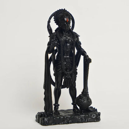 Standing Black Bahubali Hanuman Idol (Size: Approx. 10 cm)