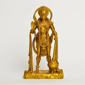 Standing Golden Hanuman Size Approx 12 Cm - 1