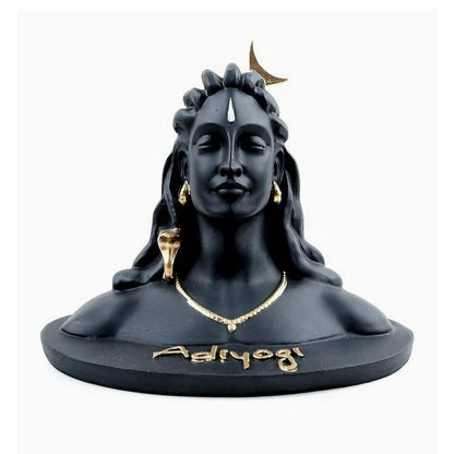 Dhyana Mudra Adiyogi Shiva Black Idol - 8 Inch