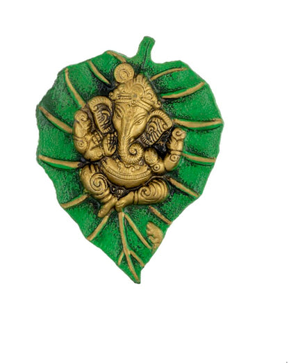 Green Metal Patta Ganesh Hanging