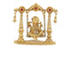 Ganesh Ji Golden Sitting Metal Idol