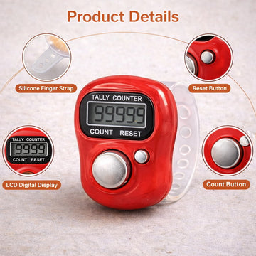 Digital Finger Jaap Counter with Adjustable Strap - 3