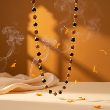 Karungali Mala With Rudraksha Beads (Gold Plated) - 2