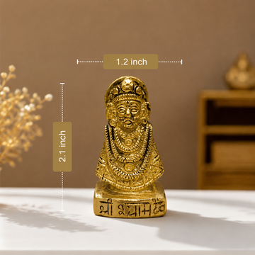 Khatushyam Ji in Brass – Antique Finish Divine Idol - 2