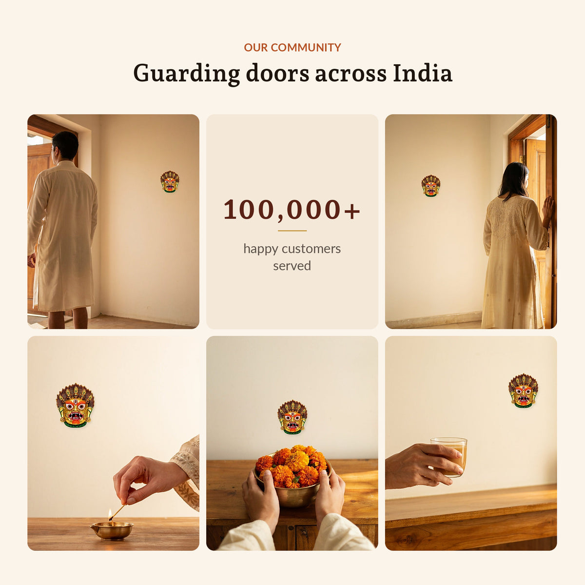 Kirtimukh Premium Wall Hanging (Golden Glow), kept in homes across India