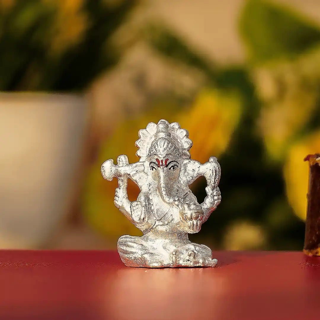 Silver Lakshmi Ganesh Idol Set – Prosperity | Wisdom | Auspicious Beginnings
