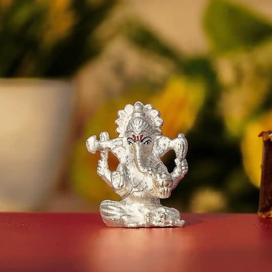 Silver Lakshmi Ganesh Idol Set – Prosperity | Wisdom | Auspicious Beginnings