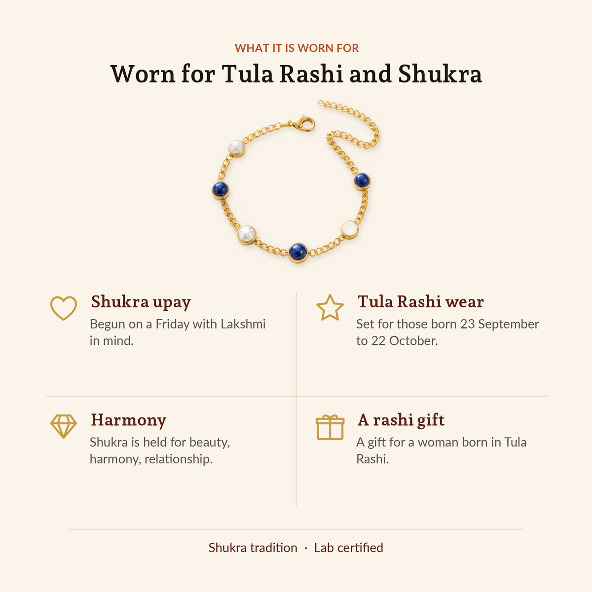Libra Zodiac Bracelet for Women, what it is worn for