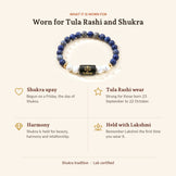 Libra Zodiac Lapis Lazuli & Howlite Bracelet, what it is worn for