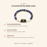 Libra Zodiac Lapis Lazuli & Howlite Bracelet, size and fit