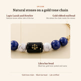 Libra Zodiac Slider Bracelet for Women, up close