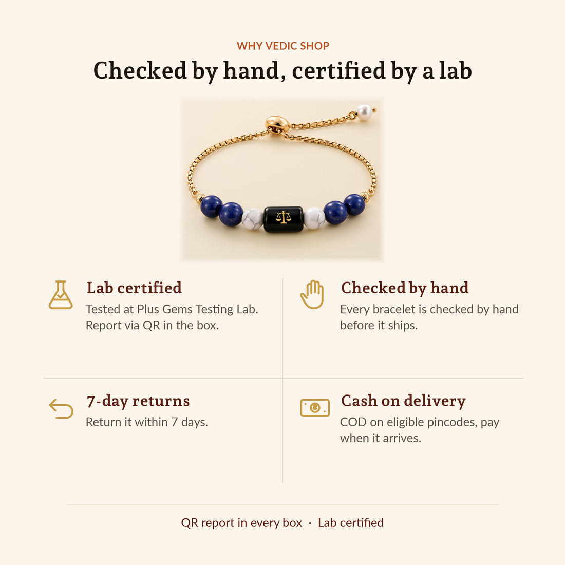 Libra Zodiac Slider Bracelet for Women, why Vedic Shop