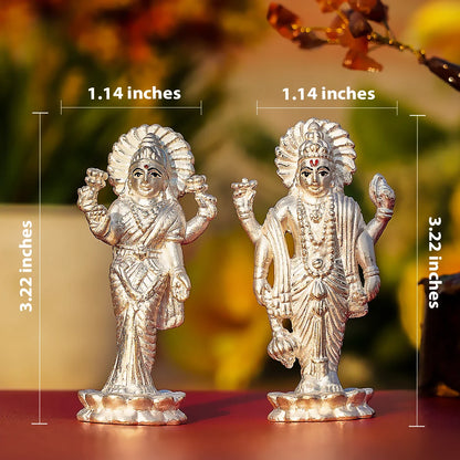 Shri Laxmi Narayan Idol Set (999 Pure Silver)