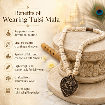 Mere Shyam Pendant with Tulsi Mala - 4