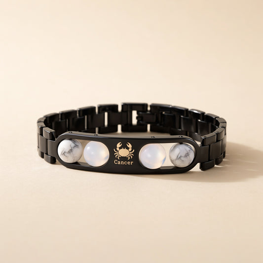 Cancer Zodiac Metal Bracelet with FREE Evil Eye Bracelet