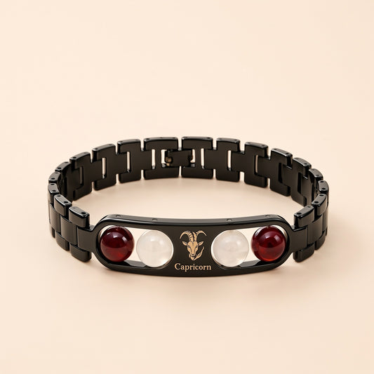 Capricorn Zodiac Metal Bracelet with FREE Evil Eye Bracelet