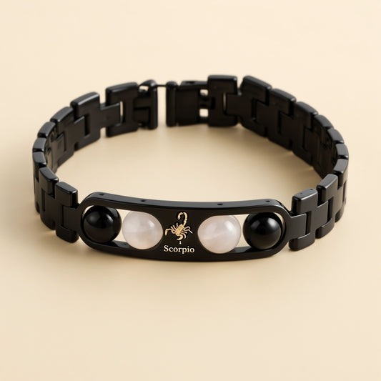 Scorpio Zodiac Metal Bracelet with FREE Evil Eye Bracelet