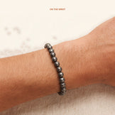 Money Magnet Pyrite Bracelet, on the wrist