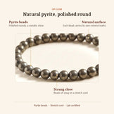 Money Magnet Pyrite Bracelet, up close