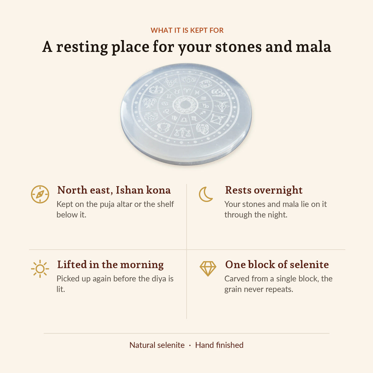 Natural Selenite Charging Plate, what it is kept for