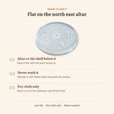 Natural Selenite Charging Plate, size and placement