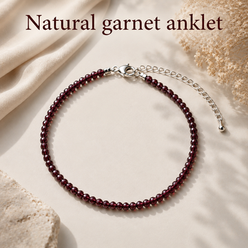 Natural Garnet Anklet - 1