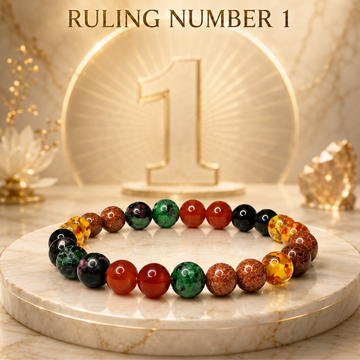 Ruling Number 1 | Crystal Bracelet | Numerology Bracelet - 8mm - 1