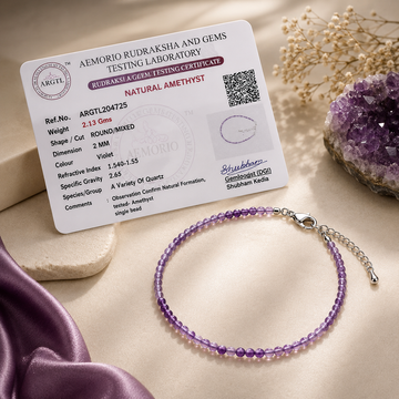 Natural Amethyst Anklet - 2