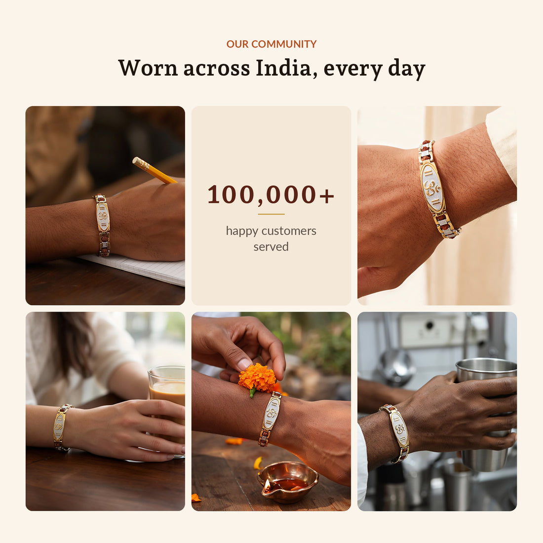 Om Rudraksha Bracelet, worn across India