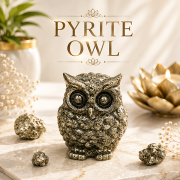 Natural Pyrite Owl - 1