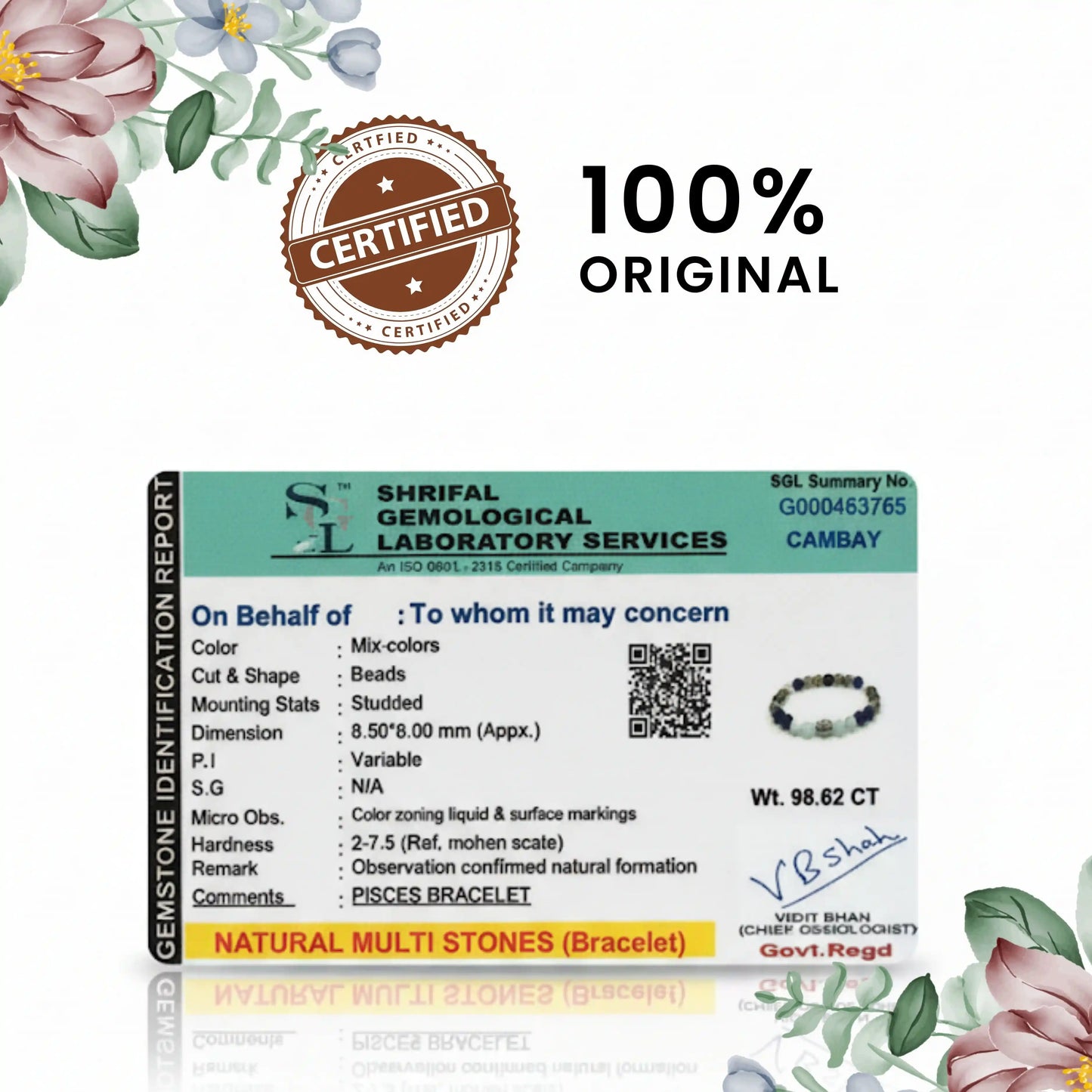 Pisces Natural Multi-Stone Bracelet