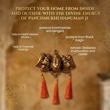 Panchmukhi Hanuman Wall Hanging with Tassels – Vastu Door Decor for Home Entrance & Mandir