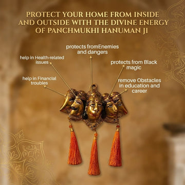 Panchmukhi Hanuman Wall Hanging with Tassels – Vastu Door Decor for Home Entrance & Mandir - 5