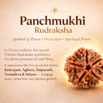 Golden Kirtimukh & 5 Mukhi Beads Combo - 3