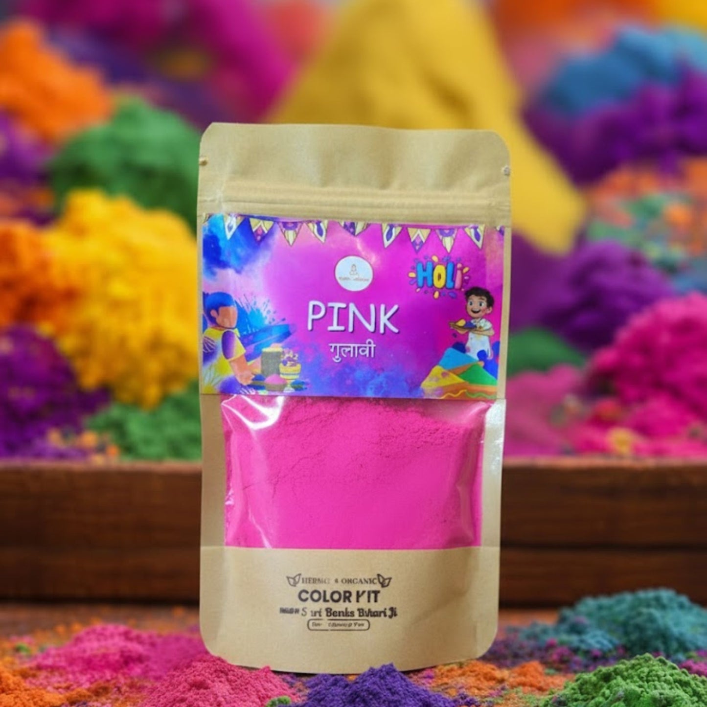 Organic Pink Gulal – Divine Blessings of Shri Banke Bihari Ji