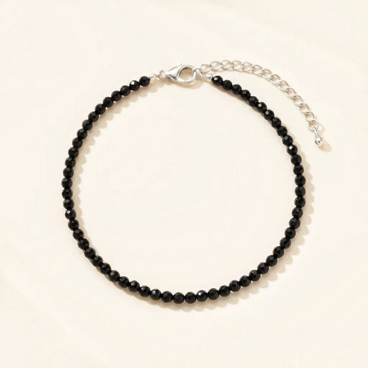 Natural Black Obsidian Anklet (Pack of 2)