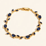 Blue Tulip Gold Tone Bracelet