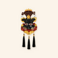 Divine Kirtimukh Wall Hanging with Trishul and Tassels