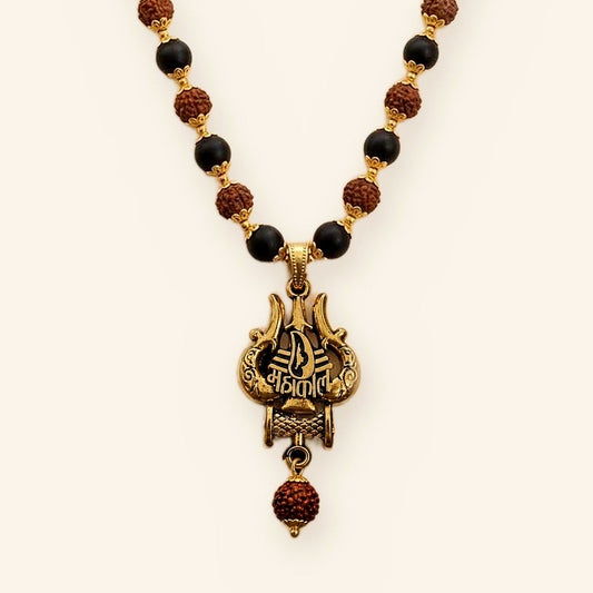 Divya Rudra Mala: Gold Cap Karungali Rudraksha